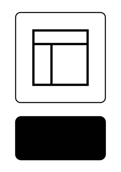 Illustrated Icon Isolated on a Background - Web Wireframe Split — Stock Vector