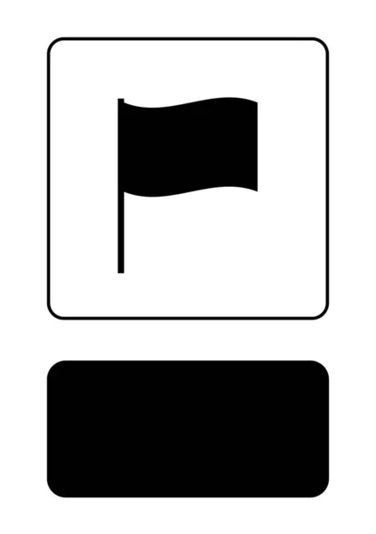 Geïllustreerd icoon geïsoleerd op een achtergrond-zwaaien vlag — Stockvector