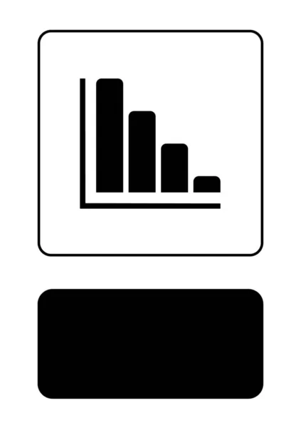 Icono ilustrado aislado en un fondo - Gráfico vertical — Vector de stock