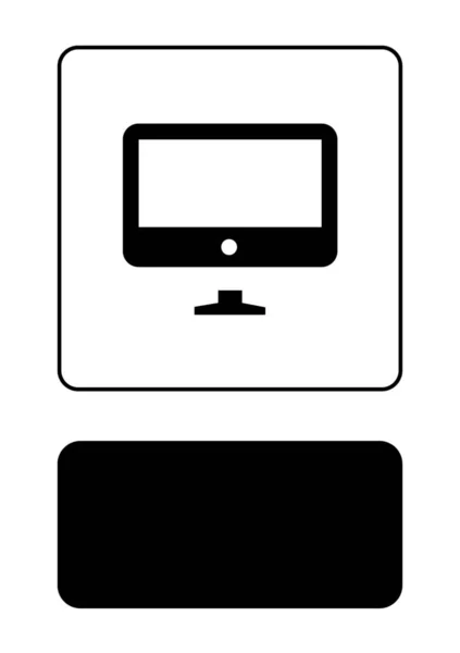 Illustrated Icon Isolated on a Background - TV — Stock Vector