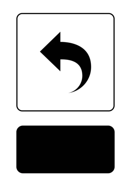 Icône illustrée isolée sur un fond - Annuler — Image vectorielle