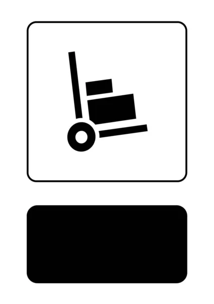 背景上隔离的插图图标 - 手推车 — 图库矢量图片