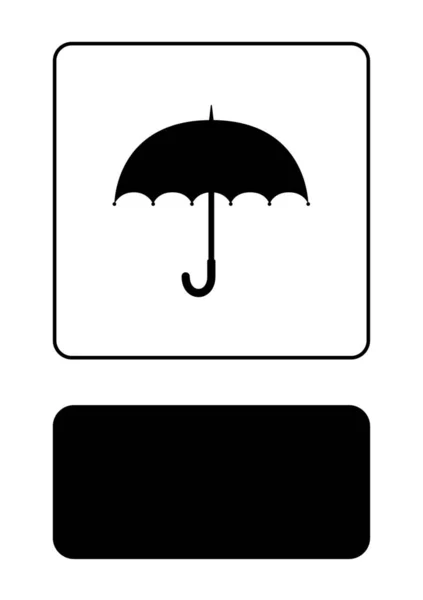 Illustrerad ikon isolerad på en bakgrund-paraply — Stock vektor