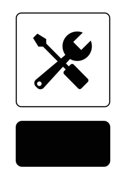 Geïllustreerd pictogram geïsoleerd op een achtergrond-tools — Stockvector