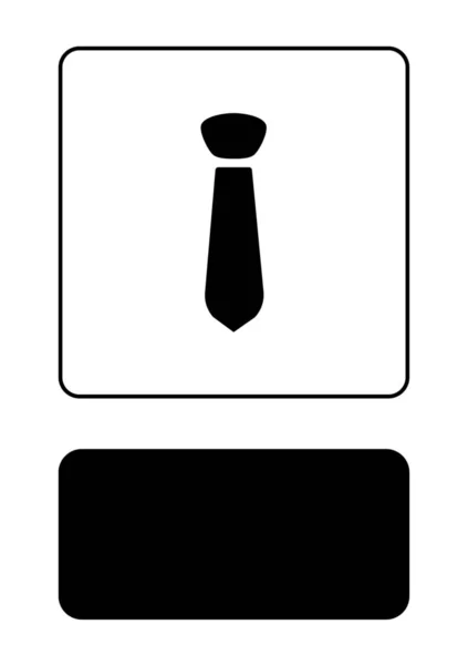 Icono ilustrado aislado sobre un fondo - Corbata — Archivo Imágenes Vectoriales