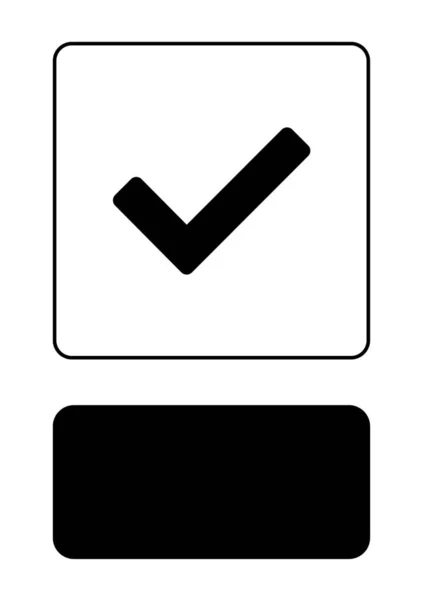 Ilustrované ikony izolované na pozadí – Tick — Stockový vektor