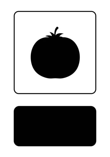 Geïllustreerd icoon geïsoleerd op een achtergrond-tomaat — Stockvector