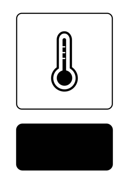 Ícone Ilustrado Isolado em Fundo Termômetro — Vetor de Stock