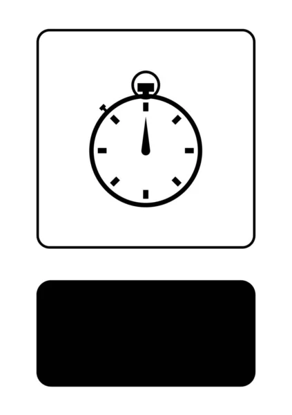 Geïllustreerd pictogram geïsoleerd op een achtergrond-stopwatch — Stockvector