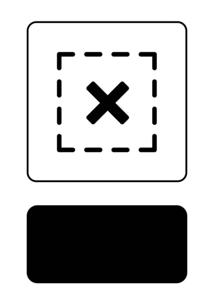 Ilustrované ikony izolované na pozadí-kříž na druhou — Stockový vektor