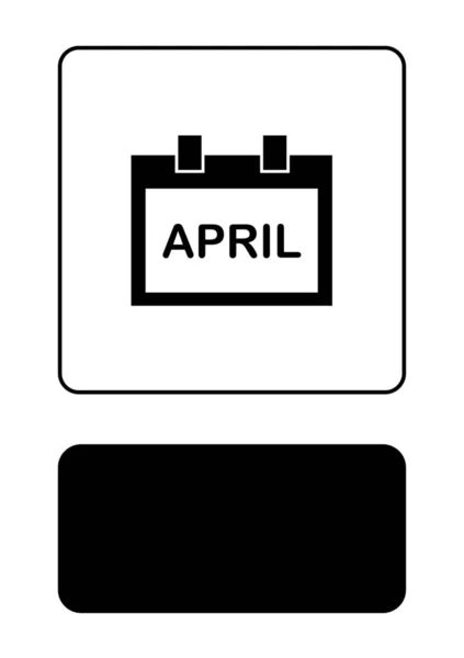 Icono ilustrado aislado sobre un fondo - Calendario cuadrado Mont — Vector de stock
