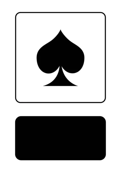 Geïllustreerd pictogram geïsoleerd op een achtergrond-Spades kaart pak — Stockvector