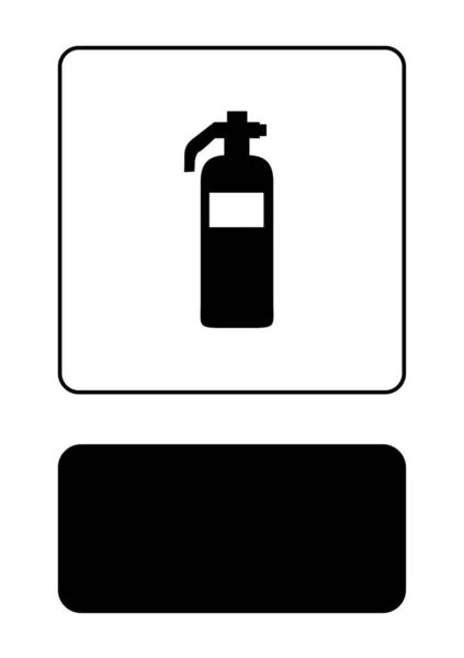 Ícone ilustrado isolado em um fundo - Extingui de incêndio de segurança — Vetor de Stock