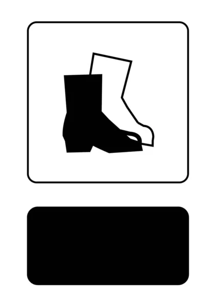 Illustrated Icon Isolated on a Background - Safety Boots — Stock Vector