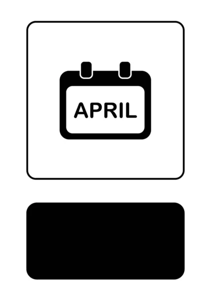 Geïllustreerd pictogram geïsoleerd op een achtergrond-afgeronde kalender Mon — Stockvector