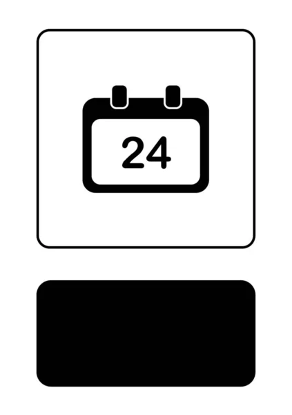 Illustrerad ikon isolerad på en bakgrund-avrundad kalenderdag — Stock vektor