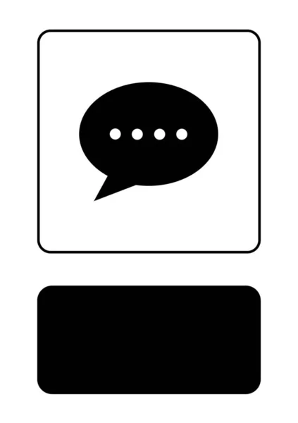 Icona illustrata isolata su uno sfondo - Round Message Bubble — Vettoriale Stock