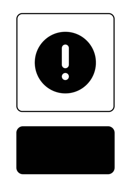 Icône illustrée isolée sur un fond - Exclamation ronde Ma — Image vectorielle