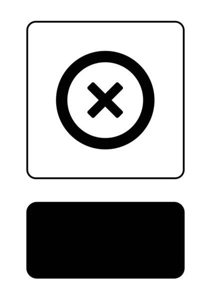 Icono ilustrado aislado sobre fondo - Round Cross-79 — Vector de stock