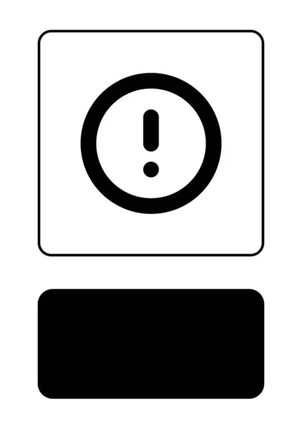 Icono ilustrado aislado sobre un fondo - Exclamación redonda Ma — Vector de stock