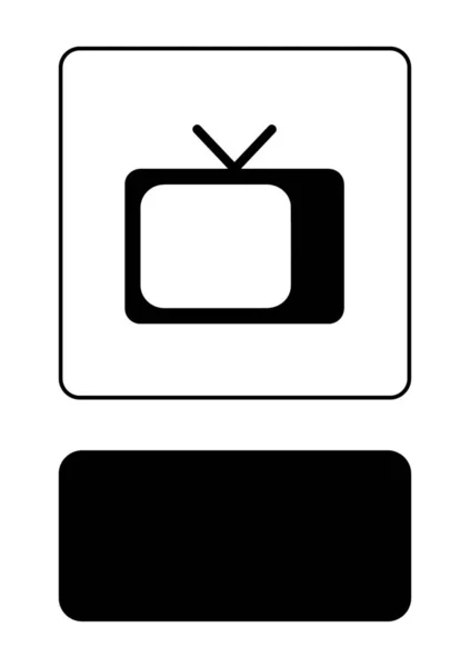 Illustrerad ikon isolerad på en bakgrund-retro Television — Stock vektor