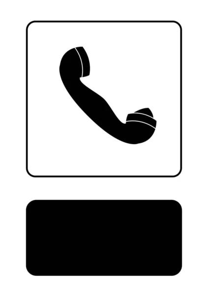 Icono ilustrado aislado sobre fondo - Teléfono retro — Vector de stock