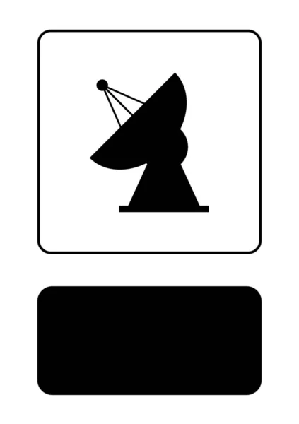 Ícone Ilustrado Isolado em Fundo - Radio Telescope —  Vetores de Stock