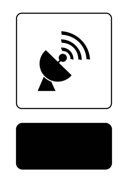Icono ilustrado aislado sobre fondo - Radar — Vector de stock