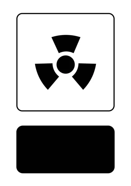 Icône illustrée isolée sur un fond - Radio Active Round — Image vectorielle