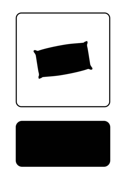 背景上隔离的插图图标 - 枕头 — 图库矢量图片