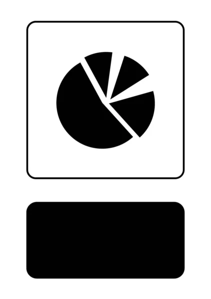 Иллюстрированная икона на заднем плане - Pie Chart — стоковый вектор