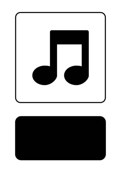 Illustriertes Symbol isoliert auf einem Hintergrund - Noten — Stockvektor