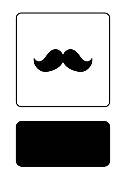Illustrated Icon Isolated on a Background - Moustache — Stock Vector