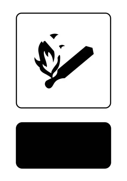 Ilustrowana ikona na białym tle-mecz i płomień — Wektor stockowy