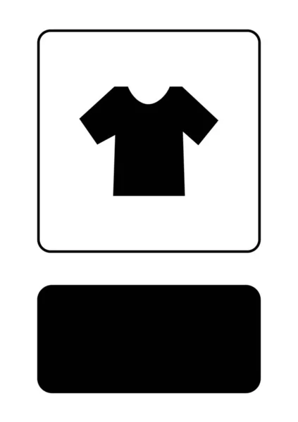 背景に分離されたイラストアイコン - メンズTシャツ — ストックベクタ