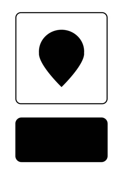 背景に分離された図示アイコン - マップ ポインタ — ストックベクタ