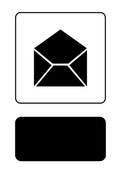 Icono ilustrado aislado en un fondo - Mail Read — Vector de stock