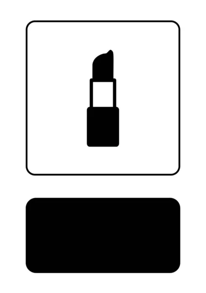 Ikone isoliert auf einem Hintergrund - Lippenstift — Stockvektor