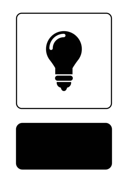 Icona illustrata isolata su sfondo - Lampadina — Vettoriale Stock