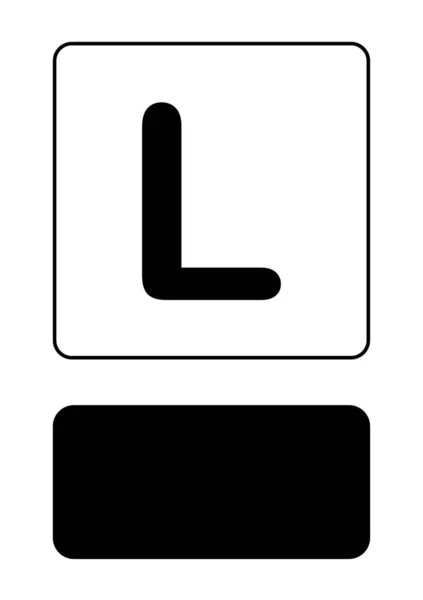 Illusztrált ikon izolált háttér-L — Stock Vector