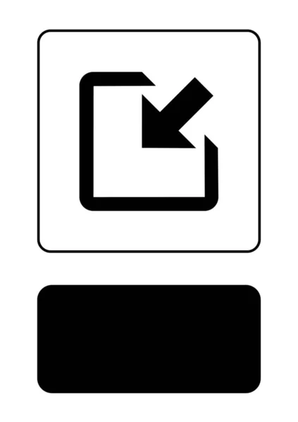 Icono ilustrado aislado en un fondo - Entrante — Archivo Imágenes Vectoriales