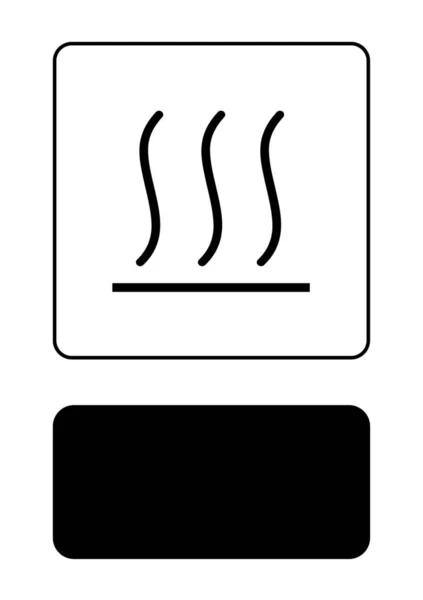 Иллюстрированная икона на заднем плане - горячая поверхность — стоковый вектор