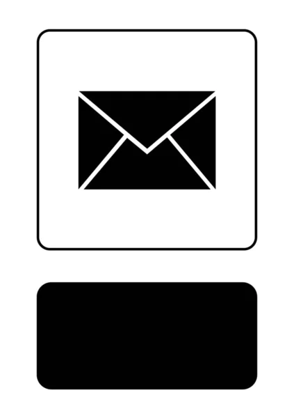 Ícone ilustrado isolado em um fundo - Mail não lido — Vetor de Stock