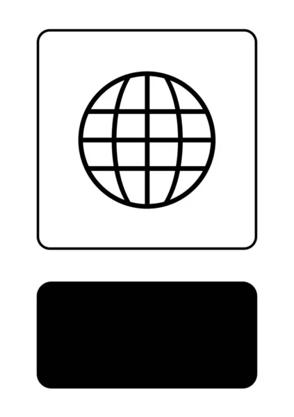 Illustrated Icon Isolated on a Background - Globe — Stock Vector