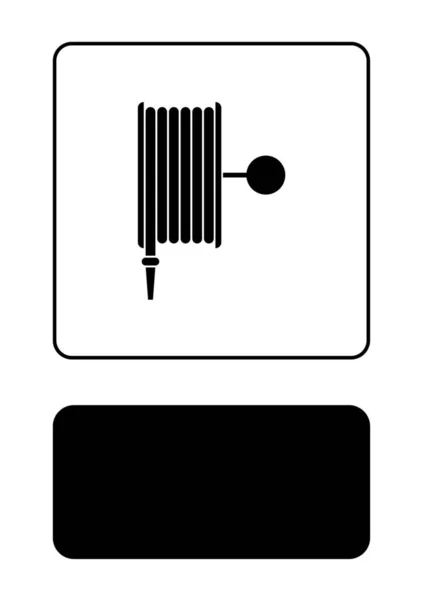 배경에 고립 된 일러스트 아이콘 - 소방 호스 — 스톡 벡터