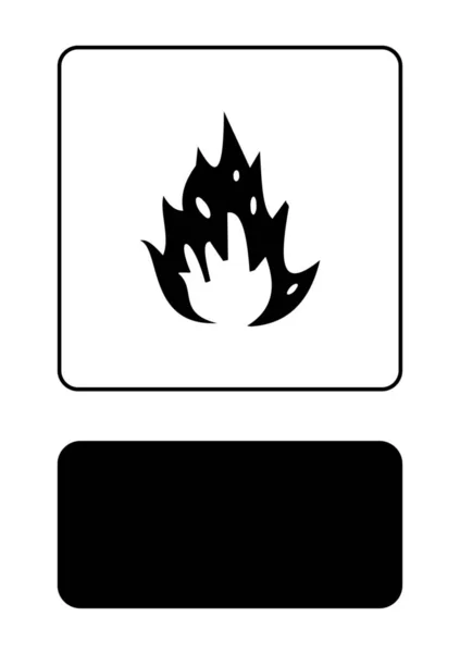 背景上隔离的插图图标 - 火焰 — 图库矢量图片