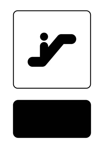 Ícone ilustrado isolado em um fundo - escada rolante —  Vetores de Stock