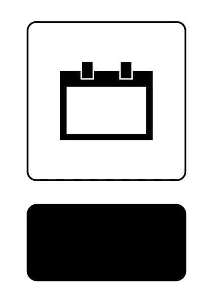 Icône illustrée isolée sur un fond - Calenda place vide — Image vectorielle