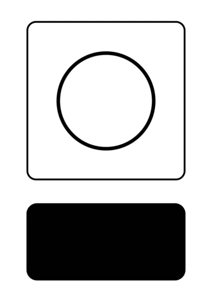 Icona illustrata isolata su uno sfondo - Grafico a torta vuota — Vettoriale Stock