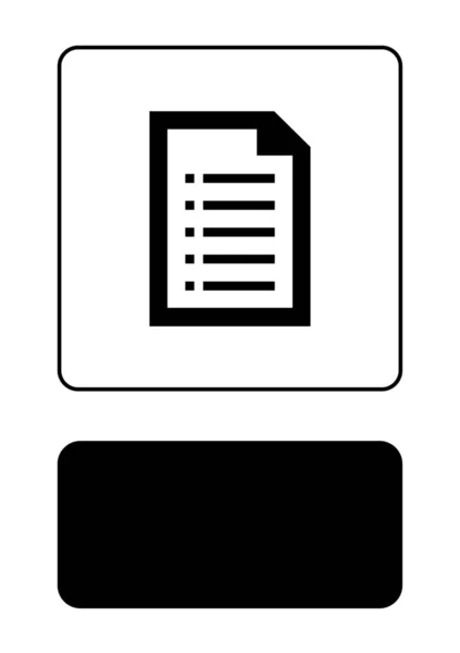 Icona illustrata isolata su uno sfondo - Documento — Vettoriale Stock